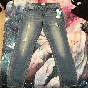 Women's Blue Distressed Jeans
